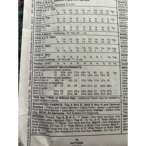 McCalls 7839 Sewing pattern girls cheerleader costume size 10 12 14 - Picture 5 of 6